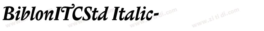 BiblonITCStd Italic字体转换